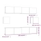 vidaXL Set de muebles para TV 6 pzas madera contrachapada roble marrón