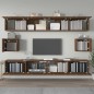 vidaXL Set de muebles para TV 6 pzas madera contrachapada roble marrón vidaXL Set de muebles para TV 6 pzas madera contrachapada roble marrón