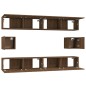 vidaXL Set de muebles para TV 6 pzas madera contrachapada roble marrón vidaXL Set de muebles para TV 6 pzas madera contrachapada roble marrón