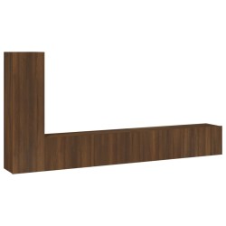 vidaXL Set de muebles para TV 3 pzas madera contrachapada roble marrón