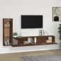 vidaXL Set de muebles para TV 3 pzas madera contrachapada roble marrón