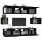 vidaXL Set de muebles para TV 6 piezas madera contrachapada negro vidaXL Set de muebles para TV 6 piezas madera contrachapada negro