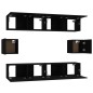 vidaXL Set de muebles para TV 6 piezas madera contrachapada negro vidaXL Set de muebles para TV 6 piezas madera contrachapada negro
