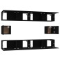 vidaXL Set de muebles para TV 6 piezas madera contrachapada negro