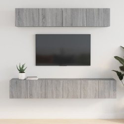 vidaXL Set de muebles para TV 5 pzas madera contrachapada gris Sonoma
