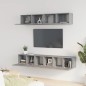 vidaXL Set de muebles para TV 5 pzas madera contrachapada gris Sonoma vidaXL Set de muebles para TV 5 pzas madera contrachapada gris Sonoma