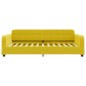 vidaXL Sofá cama con colchón terciopelo amarillo 90x200 cm vidaXL Sofá cama con colchón terciopelo amarillo 90x200 cm
