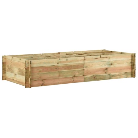 vidaXL Jardinera para verduras madera pino impregnada 197x100x40cm