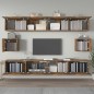 vidaXL Set de muebles de TV 6 pzas madera contrachapada roble ahumado vidaXL Set de muebles de TV 6 pzas madera contrachapada roble ahumado