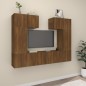 vidaXL Set de muebles para TV 6 pzas madera contrachapada roble marrón