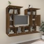 vidaXL Set de muebles para TV 6 pzas madera contrachapada roble marrón