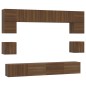 vidaXL Set de muebles para TV 8 pzas madera contrachapada roble marrón