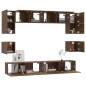 vidaXL Set de muebles para TV 8 pzas madera contrachapada roble marrón
