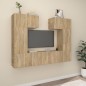 vidaXL Set de muebles para TV 6 pzas madera contrachapada roble sonoma