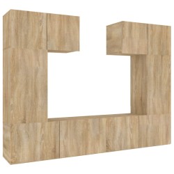 vidaXL Set de muebles para TV 6 pzas madera contrachapada roble sonoma