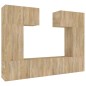 vidaXL Set de muebles para TV 6 pzas madera contrachapada roble sonoma