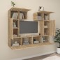 vidaXL Set de muebles para TV 6 pzas madera contrachapada roble sonoma