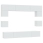vidaXL Set de muebles para TV 8 piezas madera contrachapada blanco