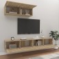 vidaXL Set de muebles para TV 3 pzas madera contrachapada roble sonoma