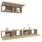vidaXL Set de muebles para TV 3 pzas madera contrachapada roble sonoma