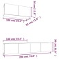 vidaXL Set de muebles para TV 3 pzas madera contrachapada roble sonoma