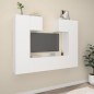 vidaXL Set de muebles para TV 6 piezas madera contrachapada blanco