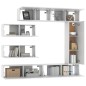 vidaXL Set de muebles para TV 7 piezas madera contrachapada blanco vidaXL Set de muebles para TV 7 piezas madera contrachapada blanco