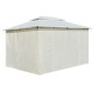 vidaXL Marquesina de jardín con cortinas blanca 4x3 m vidaXL Marquesina de jardín con cortinas blanca 4x3 m