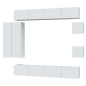 vidaXL Set de muebles para TV 8 piezas madera contrachapada blanco