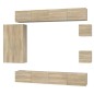 vidaXL Set de muebles para TV 8 pzas madera contrachapada roble Sonoma