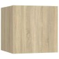 vidaXL Set de muebles para TV 8 pzas madera contrachapada roble Sonoma