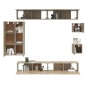 vidaXL Set de muebles para TV 8 pzas madera contrachapada roble Sonoma