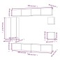 vidaXL Set de muebles para TV 8 pzas madera contrachapada roble Sonoma