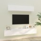 vidaXL Set de muebles para TV 4 piezas madera contrachapada blanco vidaXL Set de muebles para TV 4 piezas madera contrachapada blanco