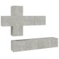 vidaXL Set de muebles de TV 7 pzas madera contrachapada gris hormigón vidaXL Set de muebles de TV 7 pzas madera contrachapada gris hormigón