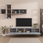 vidaXL Set de muebles para TV 7 pzas madera contrachapada gris Sonoma