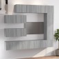 vidaXL Set de muebles para TV 7 pzas madera contrachapada gris Sonoma