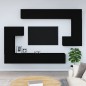 vidaXL Mueble de pared para TV madera contrachapada negro vidaXL Mueble de pared para TV madera contrachapada negro