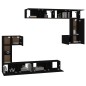 vidaXL Mueble de pared para TV madera contrachapada negro vidaXL Mueble de pared para TV madera contrachapada negro