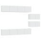 vidaXL Set de muebles para TV 6 piezas madera contrachapada blanco vidaXL Set de muebles para TV 6 piezas madera contrachapada blanco