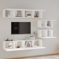 vidaXL Set de muebles para TV 6 piezas madera contrachapada blanco vidaXL Set de muebles para TV 6 piezas madera contrachapada blanco
