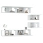 vidaXL Set de muebles para TV 6 piezas madera contrachapada blanco vidaXL Set de muebles para TV 6 piezas madera contrachapada blanco