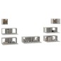 vidaXL Set de muebles de TV 7 pzas madera contrachapada gris hormigón