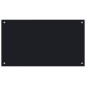 vidaXL Protección salpicaduras cocina vidrio templado negro 90x50 cm