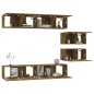 vidaXL Set de muebles de TV 6 pzas madera contrachapada roble ahumado