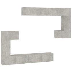 vidaXL Mueble de pared de TV madera contrachapada gris hormigón