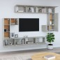 vidaXL Mueble de pared de TV madera contrachapada gris hormigón
