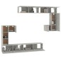 vidaXL Mueble de pared de TV madera contrachapada gris hormigón