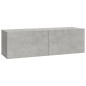 vidaXL Mueble de pared de TV madera contrachapada gris hormigón