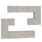 vidaXL Mueble de pared de TV madera contrachapada gris hormigón
